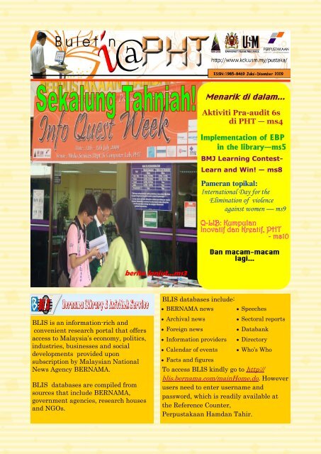 Menarik di dalam... berita lanjut...ms3 - Kampus Kesihatan - USM