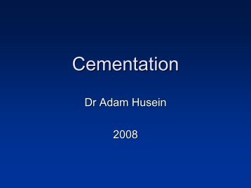 Cementation of FGC