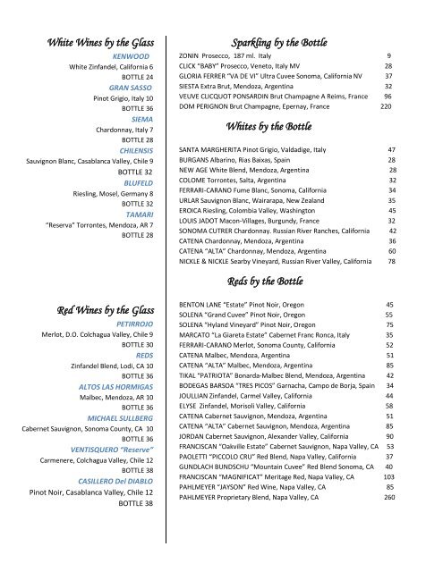 california wineries list