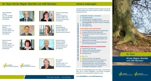 Teamprospekt Kirche Region Sa D Ost Und Lkg Sachsen Kd Bank