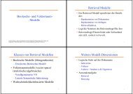 Boolesche- und Vektorraum- Modelle Retrieval Modelle Klassen ...
