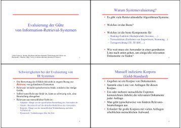 Evaluierung der Güte von Information-Retrieval-Systemen