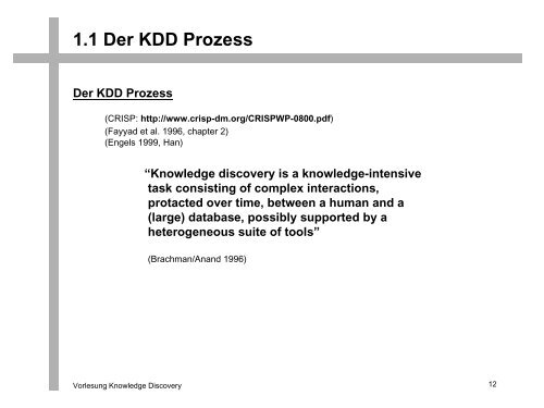 1.1 Der KDD Prozess