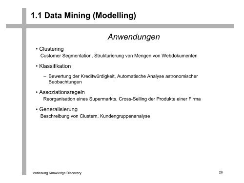 1.1 Der KDD Prozess