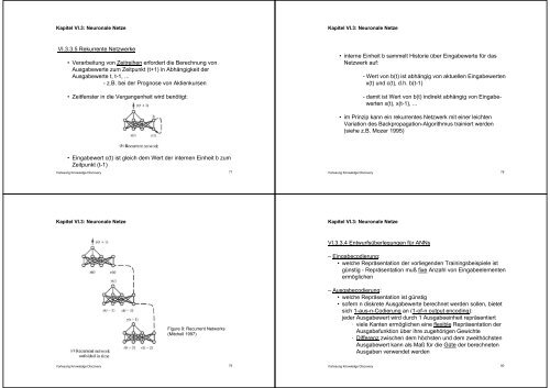 Kapitel VI Neuronale Netze