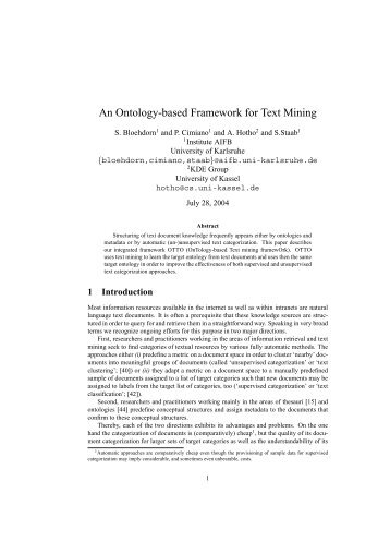 An Ontology-based Framework for Text Mining