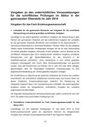 Vorgaben Abitur 2014 - Erziehungswissenschaft