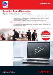 Satellite Pro M30 series - Computer Systems - Toshiba