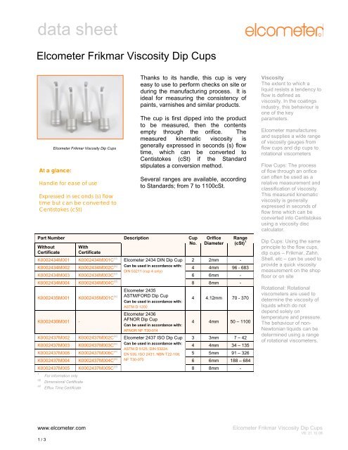 data sheet