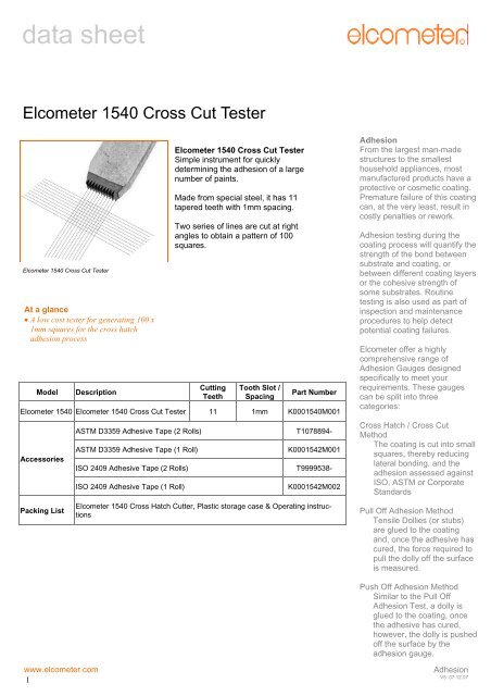 data sheet