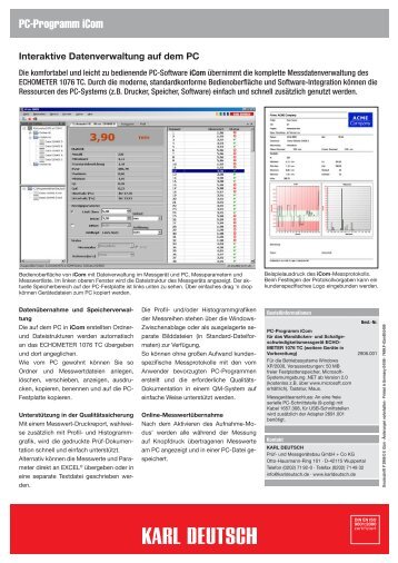 PC-Programm iCom - Karl Deutsch Nordiska