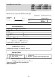 Meldeformular Register der Datensammlungen