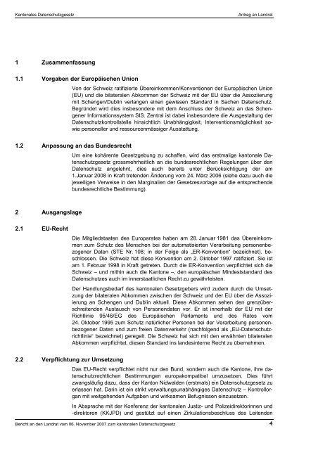 Bericht und Antrag an den Landrat [PDF, 168 KB]