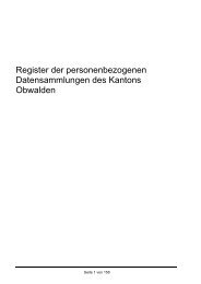 Register der Datensammlungen der kantonalen Verwaltungsstellen ...