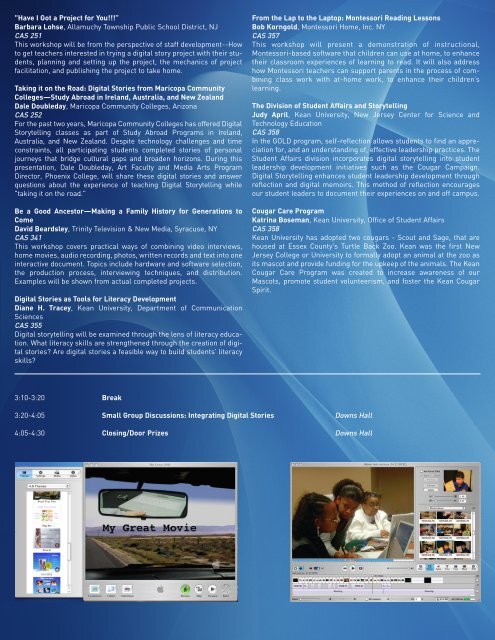 print conference brochure - Kean University