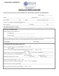 Initial GYN visit form