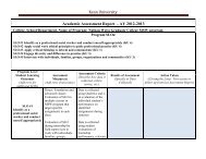 Kean University Academic Assessment Report - AY 2012-2013