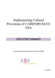 Implementing Cultural Provisions of CARIFORUM-EU EPA - KEA