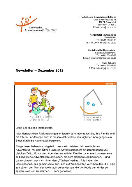 Newsletter â Dezember 2012 - KEB OsnabrÃ¼ck