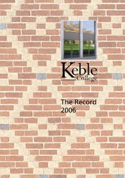 The Record 2006 - Keble College - University of Oxford