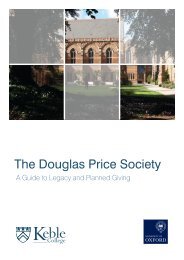Douglas Price Legacy Society Brochure - Keble College - University ...