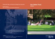 The Talbot Fund - Keble College