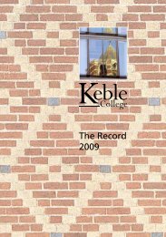 The Record 2009 - Keble College - University of Oxford
