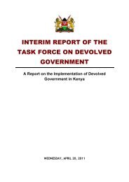interim report of the task force on devolved government - Kenya ...