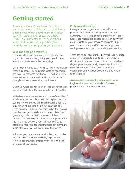 NHS guide to Careers in Midwifery - Keele University