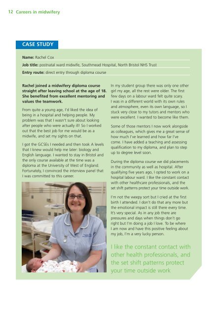 NHS guide to Careers in Midwifery - Keele University