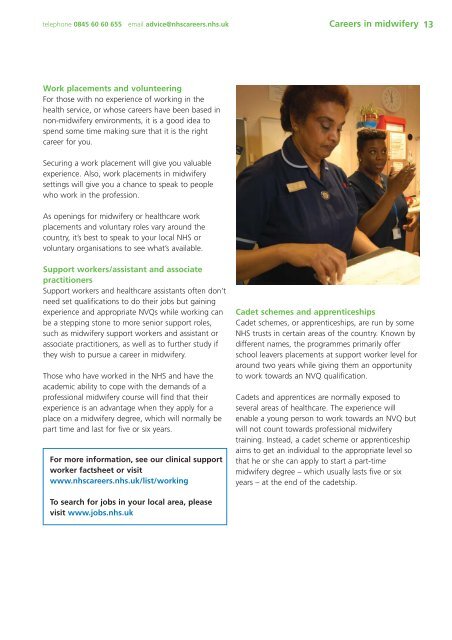 NHS guide to Careers in Midwifery - Keele University