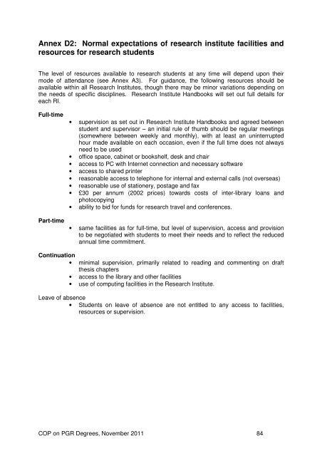 keele university code of practice on postgraduate research degrees