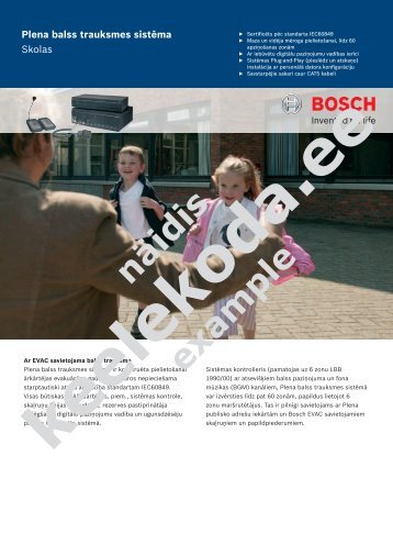 Bosch Plena balss trauksmes sistÄma