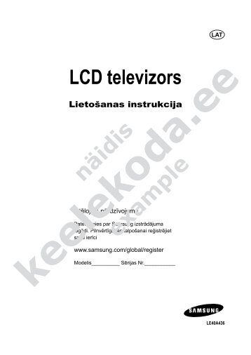 Samsung LE40A436 LCD televizors