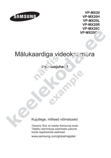 Samsung VP-MX20 videokaamera