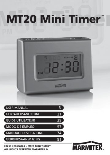 Marmitek MT20 MINITIMER user manual - Keene Electronics