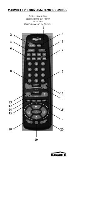 MARMITEK 8 in 1 UNIVERSAL REMOTE CONTROL