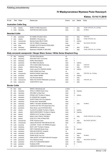 Katalog powystawowy IV Międzynarodowa ... - ZKwP O/KIELCE