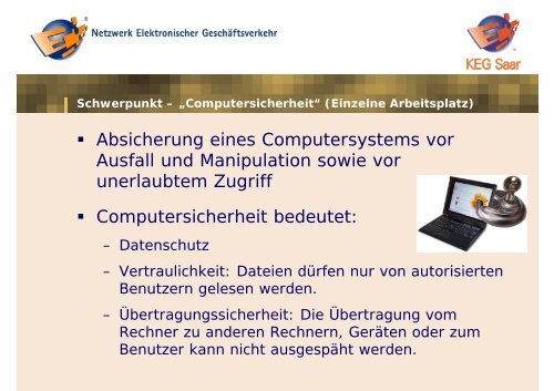 Grundlagen der IT-Sicherheit - KEG Saar