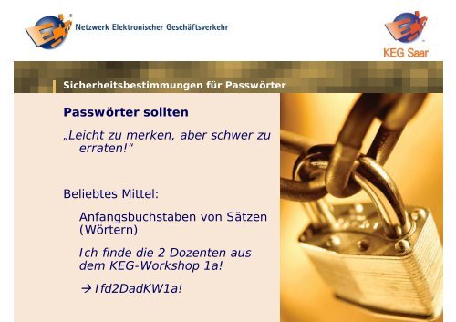 Grundlagen der IT-Sicherheit - KEG Saar