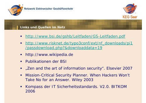 Grundlagen der IT-Sicherheit - KEG Saar