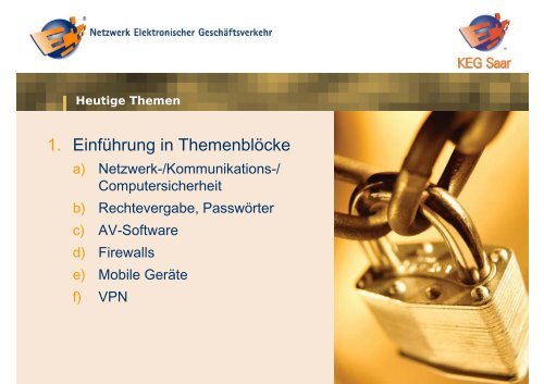 Grundlagen der IT-Sicherheit - KEG Saar