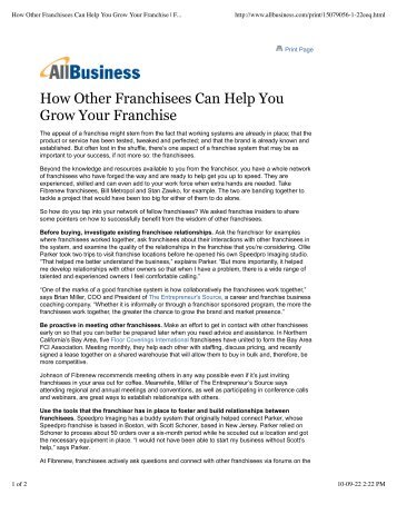 How Other Franchisees Can Help You Grow Your Franchise