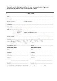 Questionnaire Mariage Civil - Kehlen