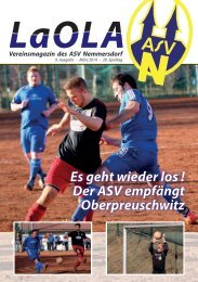 LAOLA - Das Vereinsmagazin des ASV Nemmersdorf - Nr. 9 vom 23.3.2014