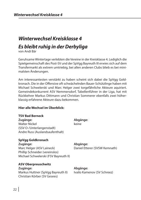 LAOLA - Das Vereinsmagazin des ASV Nemmersdorf - Nr. 9 vom 23.3.2014