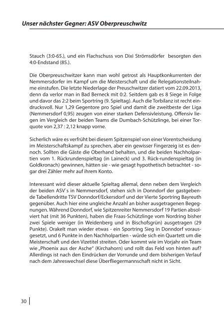 LAOLA - Das Vereinsmagazin des ASV Nemmersdorf - Nr. 9 vom 23.3.2014