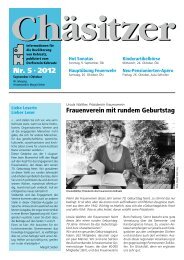 Chaesitzer 5/2012 [PDF, 9.00 MB] - Gemeinde Kehrsatz