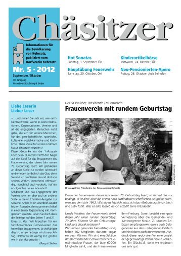 Chaesitzer 5/2012 [PDF, 9.00 MB] - Gemeinde Kehrsatz