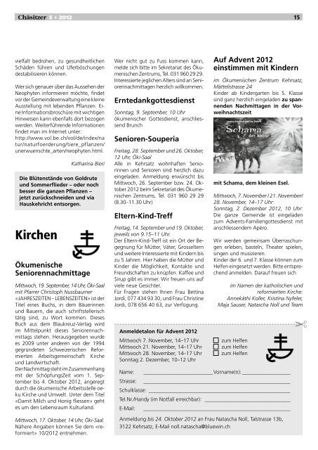 Chaesitzer 5/2012 [PDF, 9.00 MB] - Gemeinde Kehrsatz